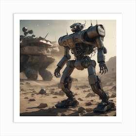 Robots In The Desert 16 Art Print