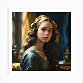 Portrait Of A Young Woman Art Print