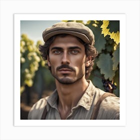 Man In A Vineyard Art Print