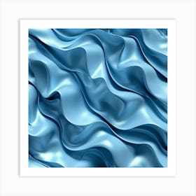 Blue Silk Background 1 Art Print