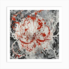 Splattered Flower Art Print