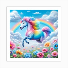 Unicorn In The Sky 4 Art Print