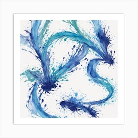 Water Splashes Art Print