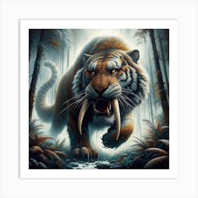 Tiger In The Forest Art Print