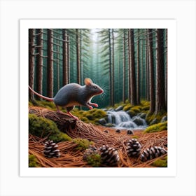 Rat In The Forest 1 Art Print