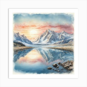 Sunrise In The Mountains Art Print