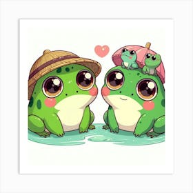 Cute Frogs Art Print