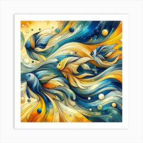 Modern Artistic Trends With A Marine Theme 01 Art Print