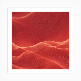 An Abstract Background Of Red, Swirling Lines That Resemble Waves Art Print