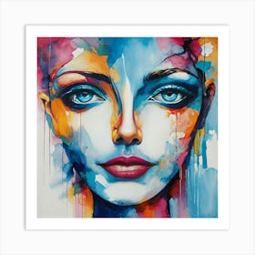 Woman'S Face 10 Art Print