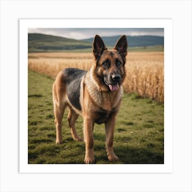 Ready To Play German Shepherd Art Print