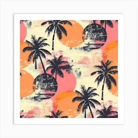 Grunge Palms (11) Art Print