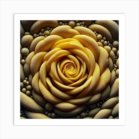 Fractal Rose Art Print