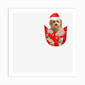 Funny Labradoodle Christmas Pocket For Labradoodle Lovers Art Print