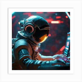 Astronaut In Space 1 Art Print