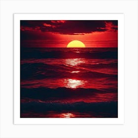 Sunset Painting, Sunset Painting, Sunset Painting, Sunset Painting 3 Art Print