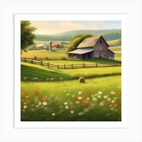 Farm Landscape 18 Art Print