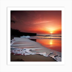 Sunset On The Beach 644 Art Print