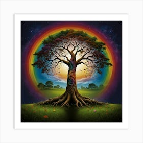 Default Rainbow Soul Tree Canvas Print 0 Art Print