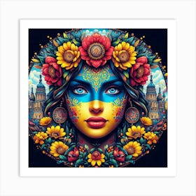 Ukraine lady Art Print