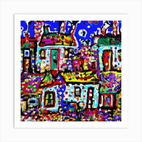 Houses In The Sky Art Print