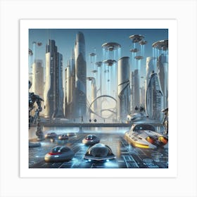 Futuristic City 2 Art Print