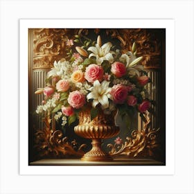 Roses In A Vase 1 Art Print