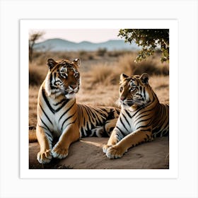Tiger Couple Art Print