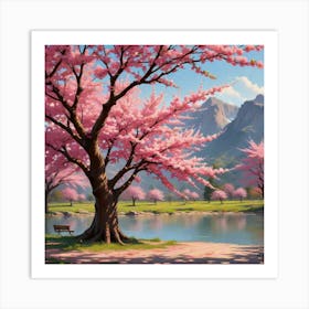 Cherry Blossom Tree 181988988 Art Print