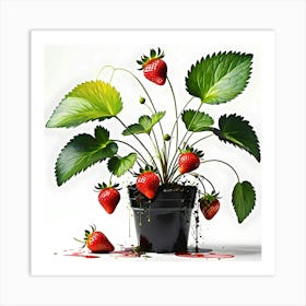 Strawberry Plant 1 Art Print