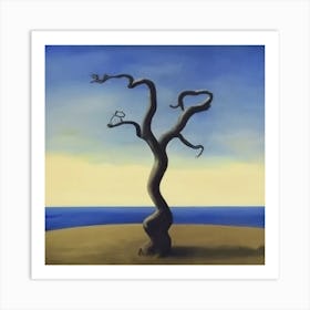Tree On The Beach Art Print