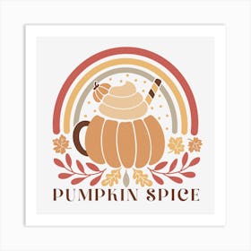 Boho-Fall-Autumn.Pumpkin Spice Lattes Art Print