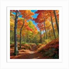 Autumn Forest Paintings Art Print 2 Art Print