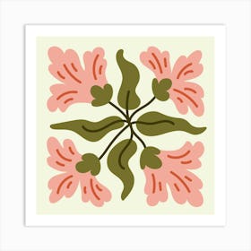 Pink Flowers 1 Art Print