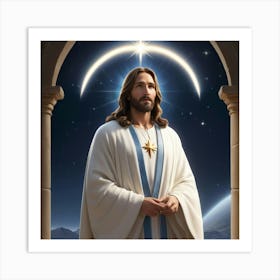 Jesus In Space Art Print