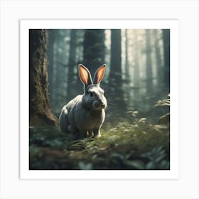 Rabbit In The Forest 45 Art Print