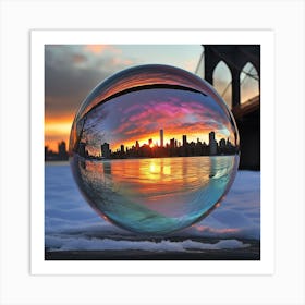 Reflection In A Glass Ball Poster