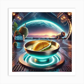 Durian Flavor Essence Scifi Art Print