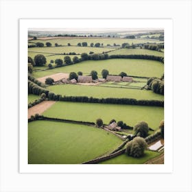 Aerial View Of Farmland 9 Art Print