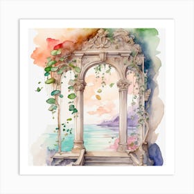 Watercolor Of An Archway Art Print