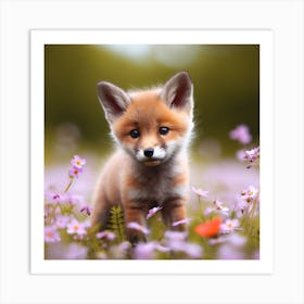 Fox Cub Art Print