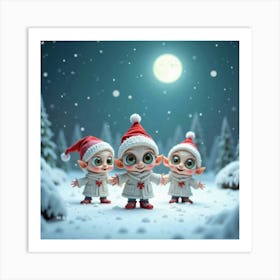 Christmas Elves Art Print