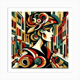 Lady In The City Art Print