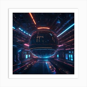 Futuristic Space Station Art Print