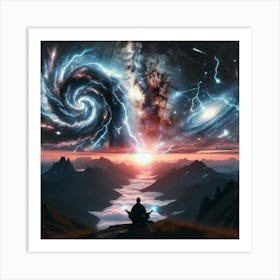 Meditating Man Art Print