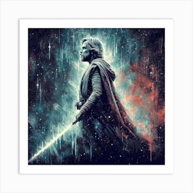 Luke Skywalker Cosmic Painting Star Wars Art Print Art Print