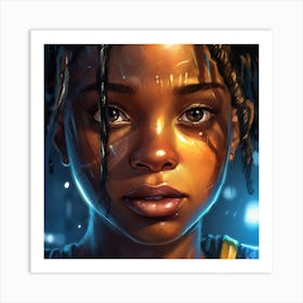 Girl With Dreadlocks Art Print