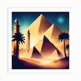 Egyptian Pyramids Art Print