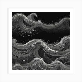 Waves On The Sea Art Print