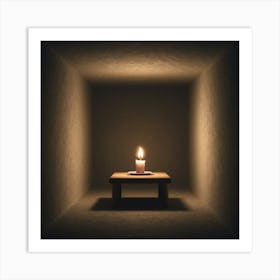 Candle In A Room Art Print